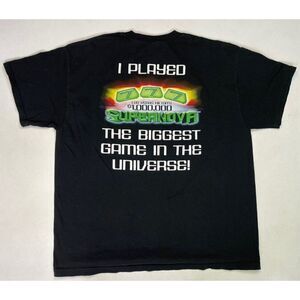 VINTAGE Las Vegas Hilton Supernova Biggest Game Graphic T-shirt Men XL Black